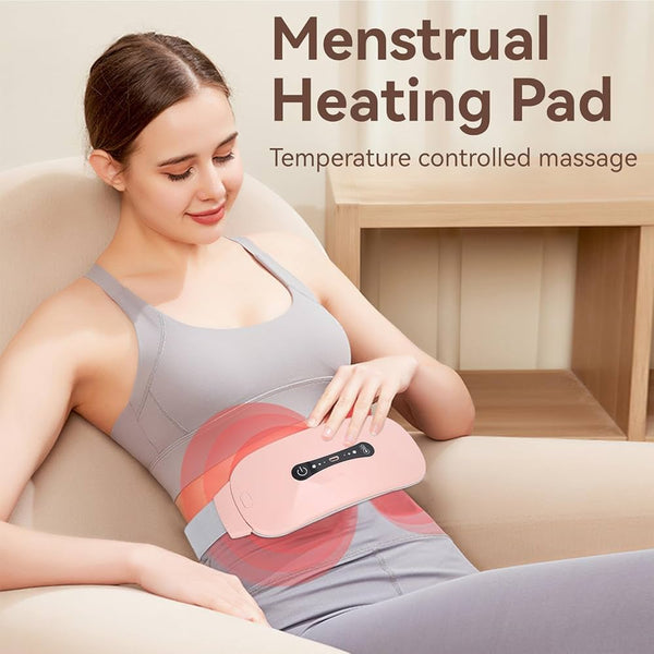 Portable Menstrual Heating Pad with 3 Heat Levels &amp; 3 Vibration Massage Modes