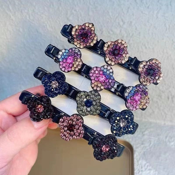 【LAST DAY SALE】Sparkling Crystal Stone Braided Hair Clips