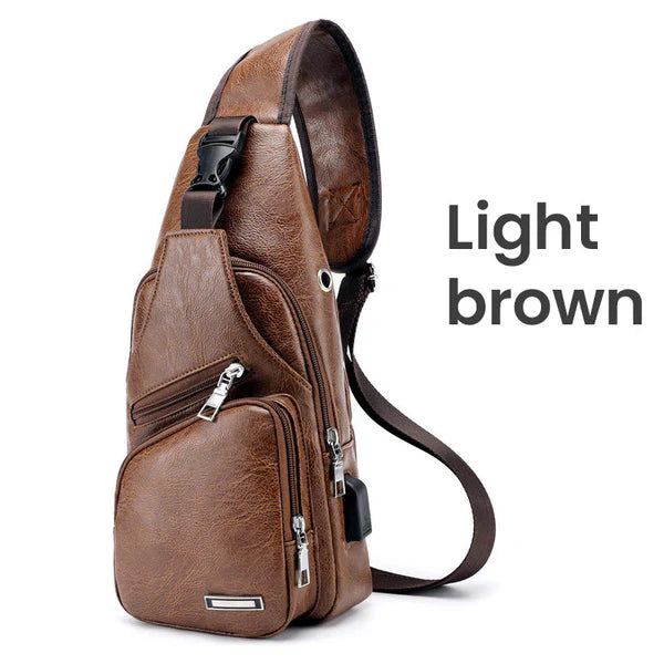 【LAST DAY SALE】StreetSmart™ - Men's Crossbody Multifunctional Leather Bag